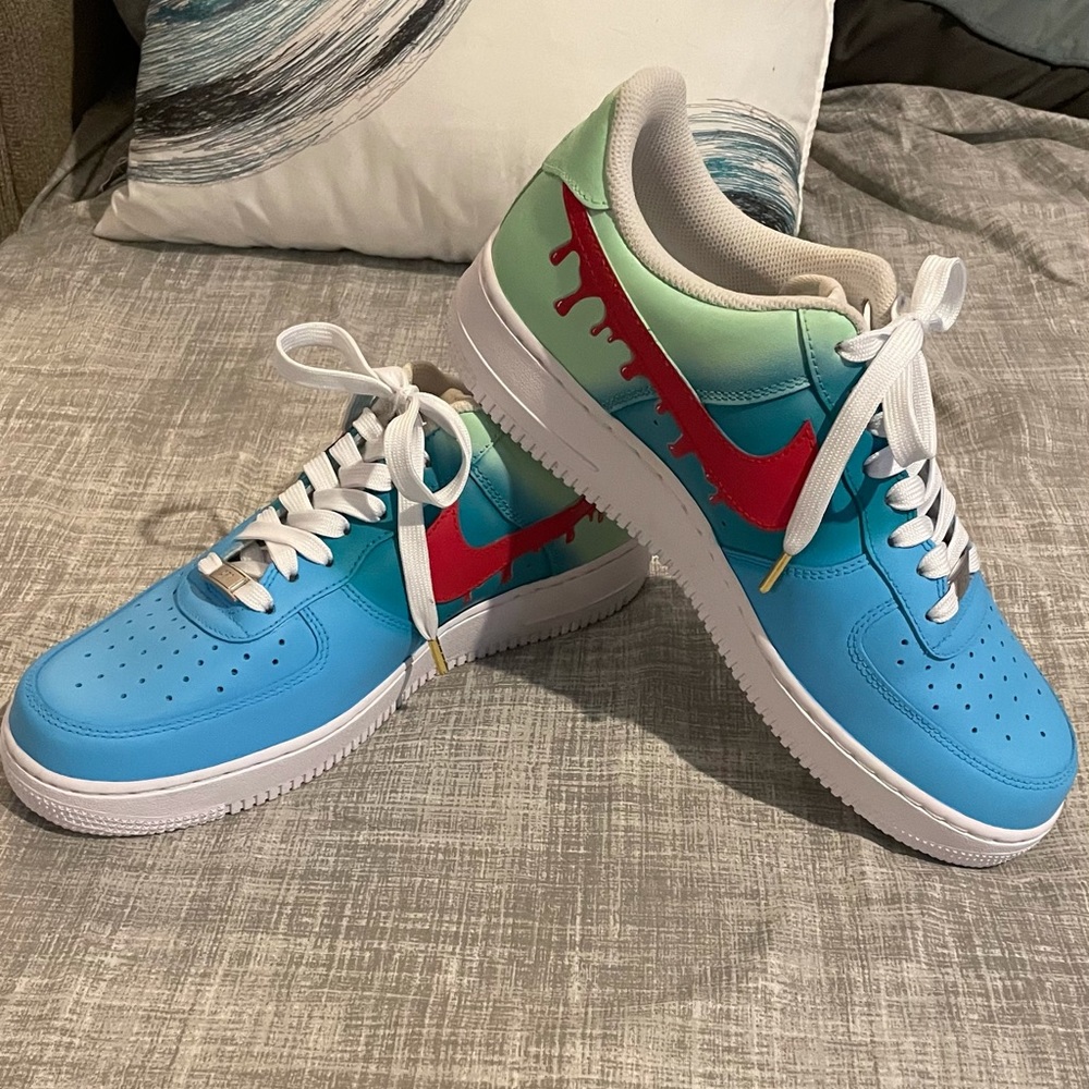 CUSTOM Nike Air Force 1 Men’s sz 9.5 Women’s sz 11